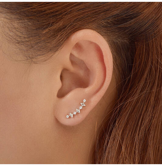  Dusk Divas - Silver / Rhodium plated - Zirconia